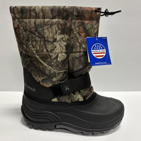 Kamik Kids' Black and Camouflage Winter Boots - Picture 1 of 6